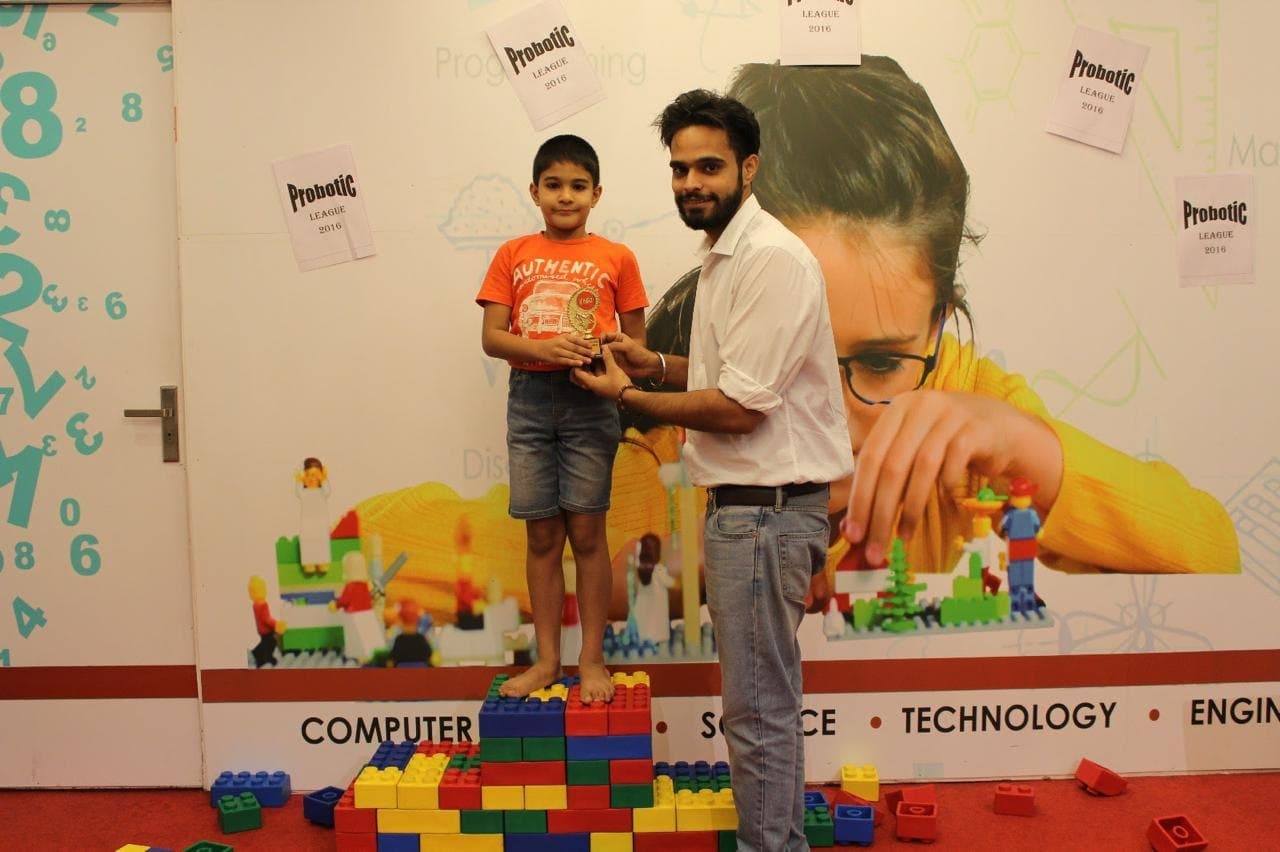 Winning a robotics award, 2016